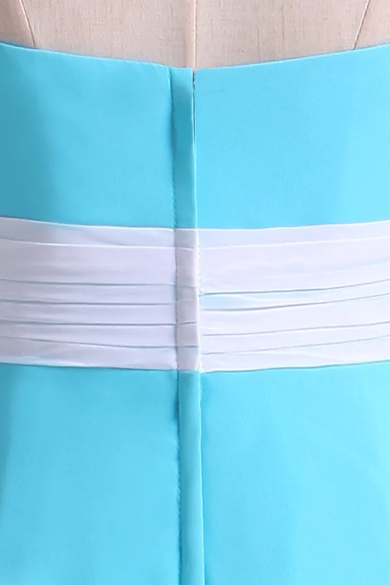 2024 Spaghetti Straps Empire A Line Knee Length Bridesmaid Dresses