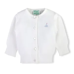 252-Julius Berger White Sailboat Cardigan