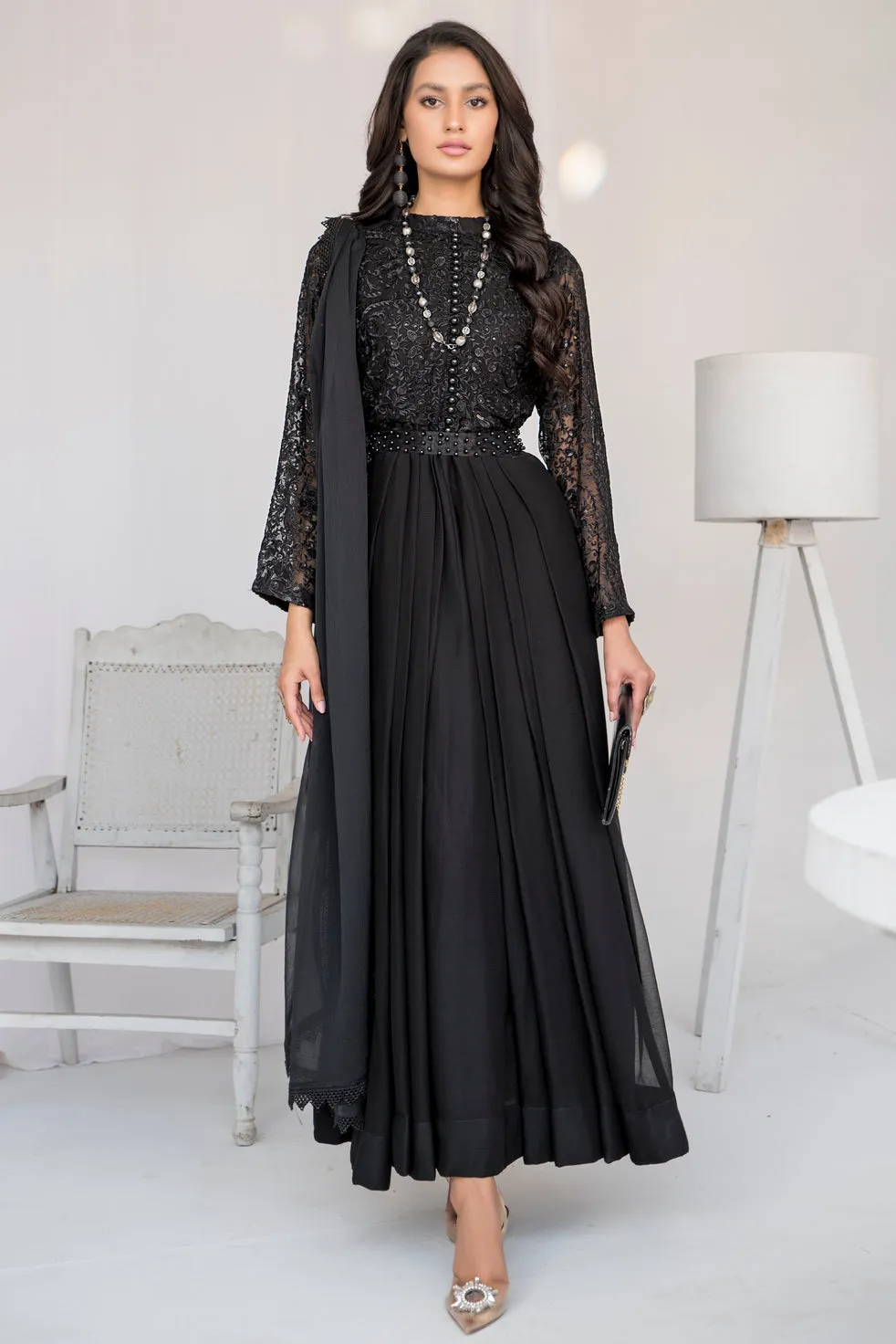 ALEEZAY FORMAL CHIFFON LONG FROCK 06