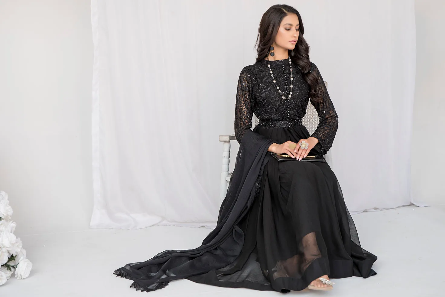 ALEEZAY FORMAL CHIFFON LONG FROCK 06