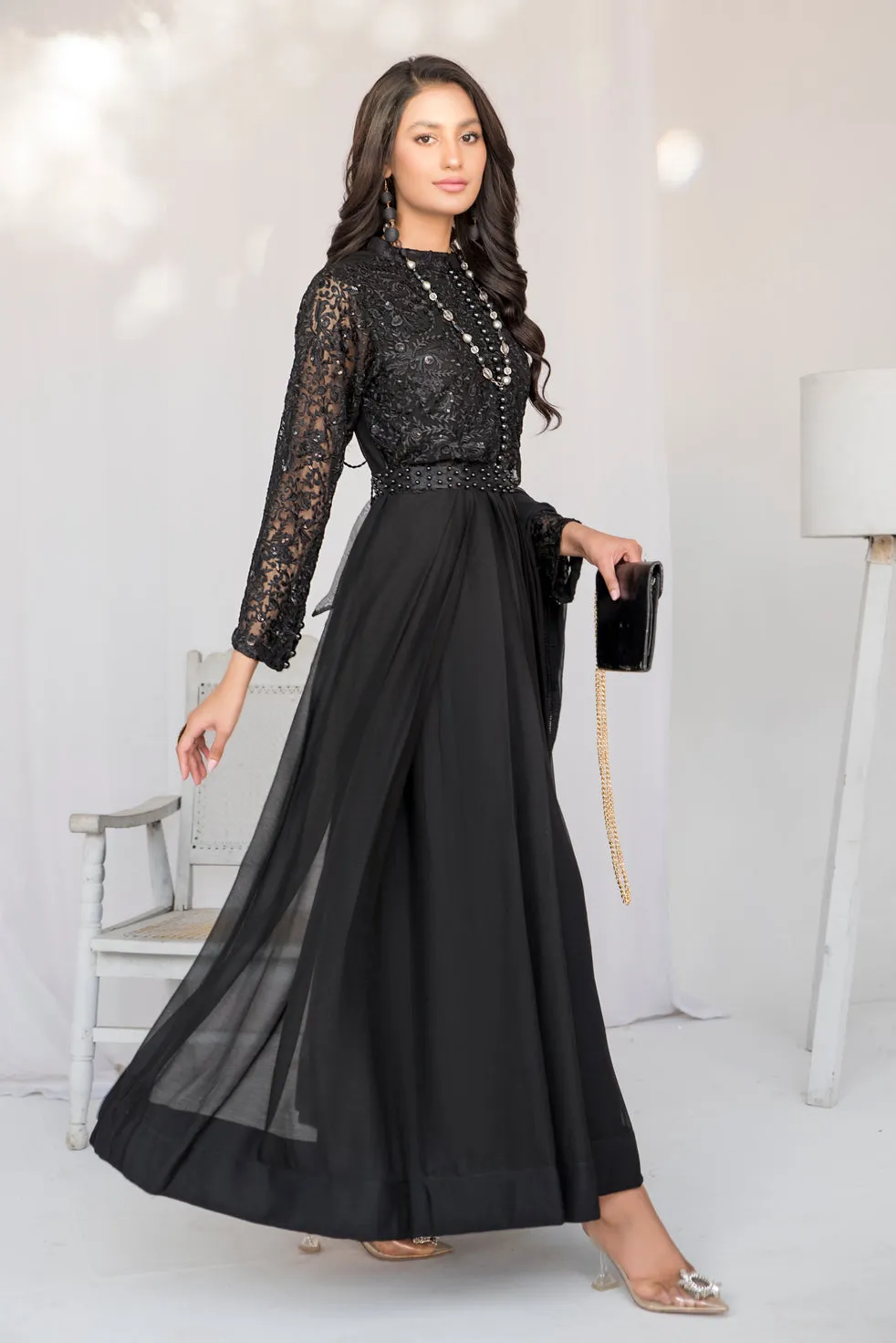 ALEEZAY FORMAL CHIFFON LONG FROCK 06