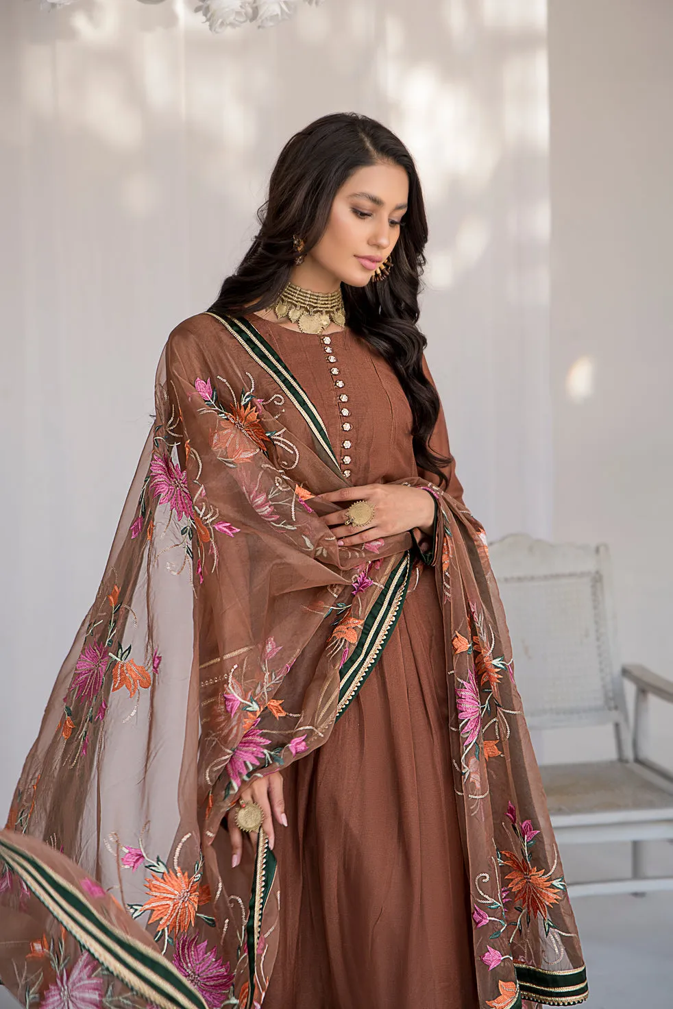 ALEEZAY FORMAL CHIFFON LONG FROCK 07
