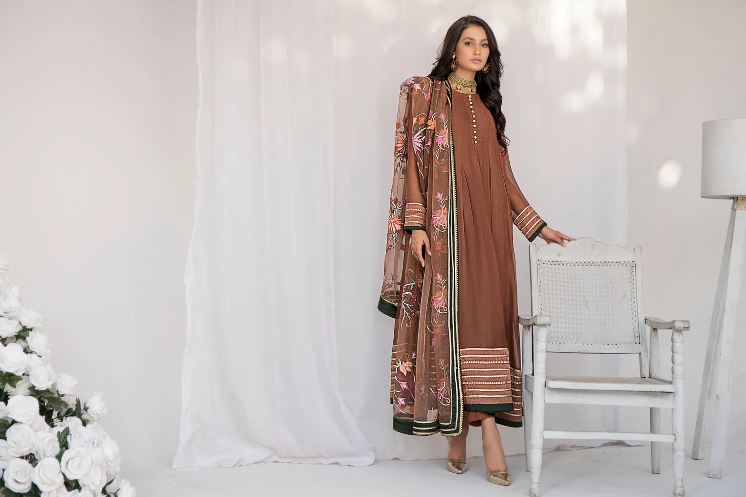 ALEEZAY FORMAL CHIFFON LONG FROCK 07