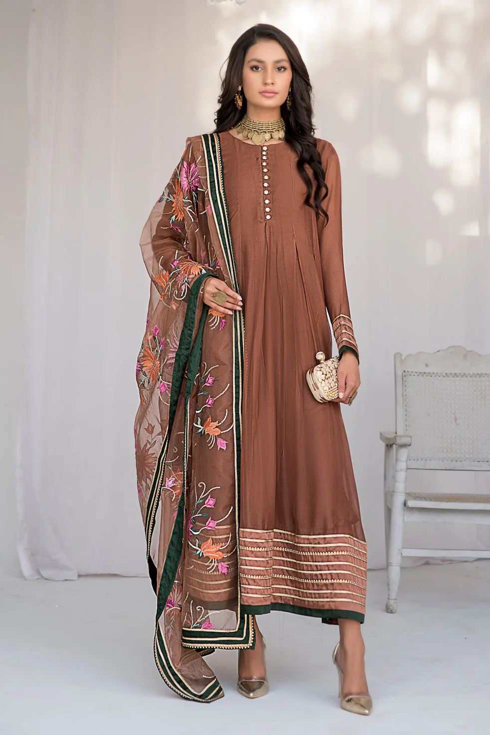 ALEEZAY FORMAL CHIFFON LONG FROCK 07