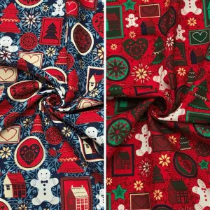 All Over Xmas Prints Cotton Fabric