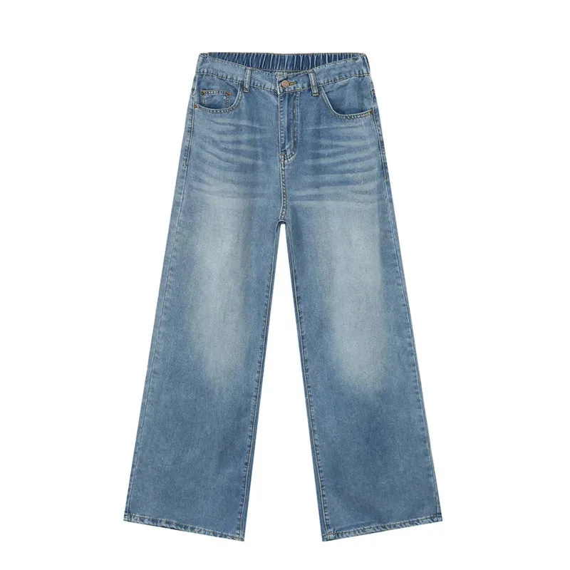 American Style Causal Men's Denim Pants Fashion Loose Wide Leg Male Trousers Summer Stylish Autumn Tide 9C5900