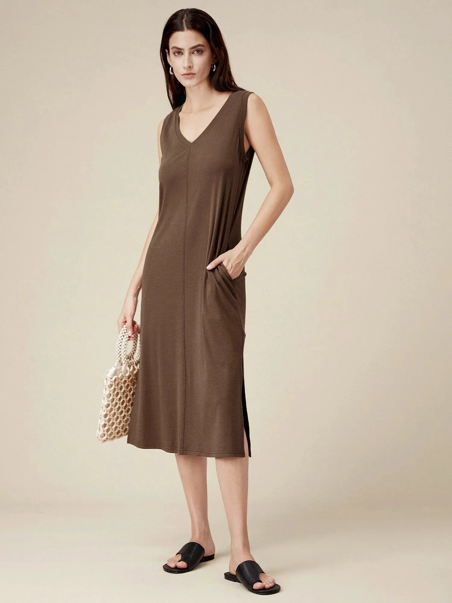 Amoretu Loose Sleeveless Tank Dress