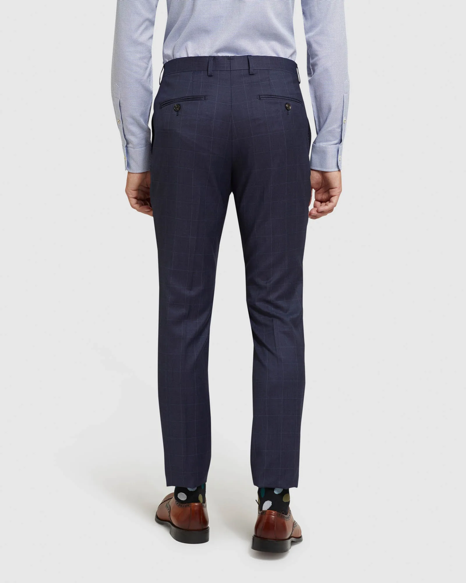 Auden Wool Stretch Check Suit Trousers