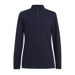 BA142-S Brook Taverner Frederick Mens Long Sleeve Polo Shirt Navy Size S