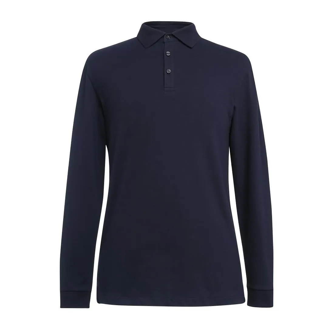 BA142-S Brook Taverner Frederick Mens Long Sleeve Polo Shirt Navy Size S