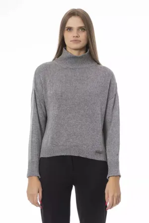 Baldinini Trend Volcano Neck Cozy Knit Sweater