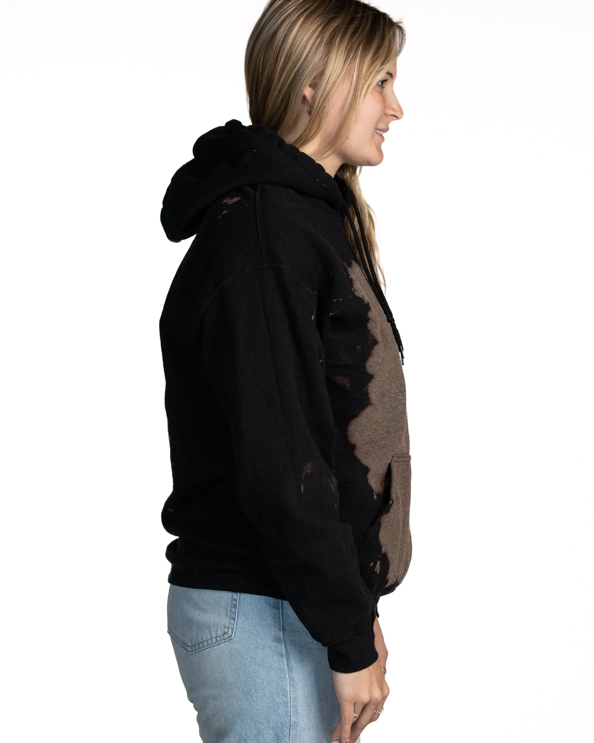 Bleach Wash Essential Fleece Hoodie - Giza