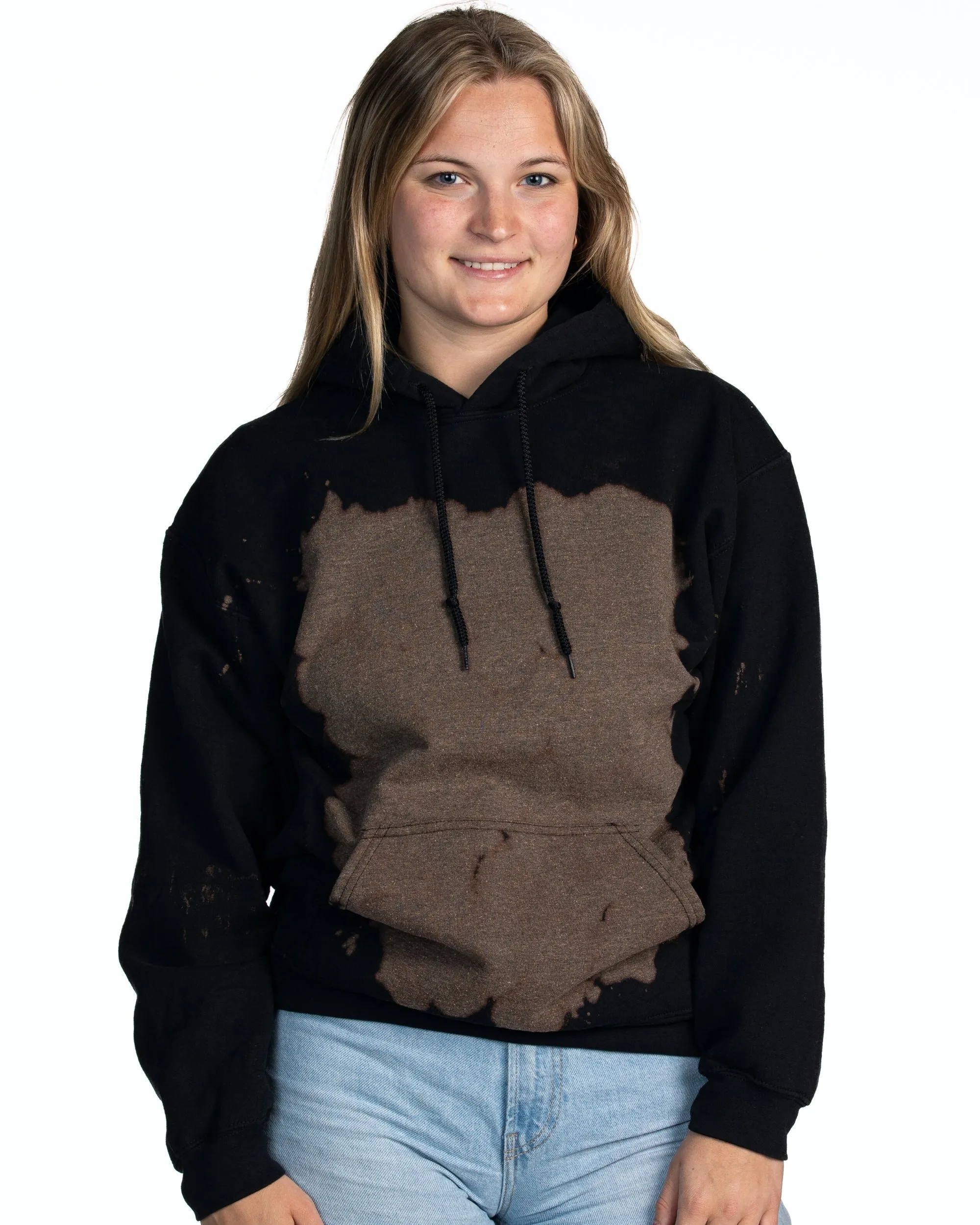 Bleach Wash Essential Fleece Hoodie - Giza