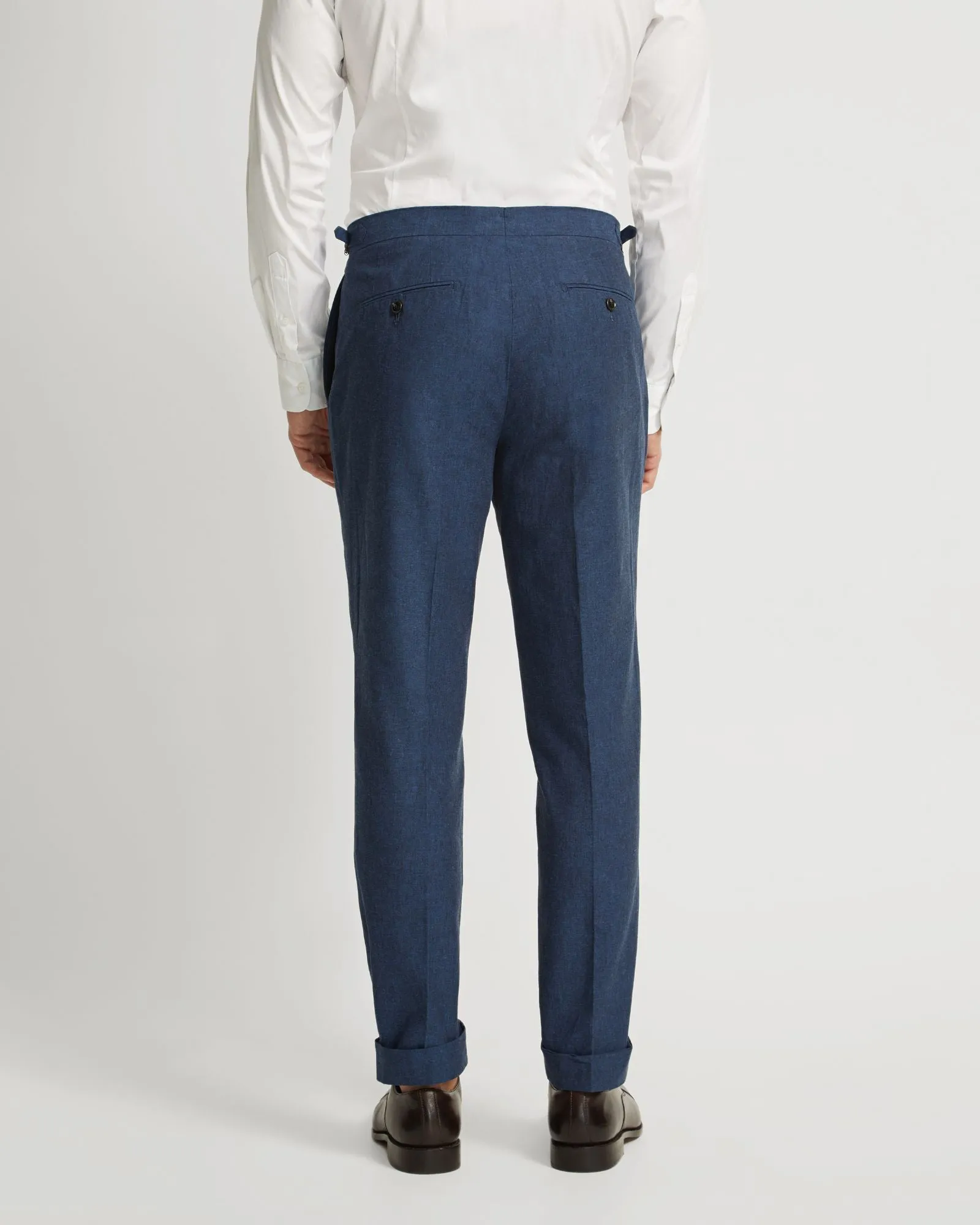 Byron Linen Blend Cuffed Trousers