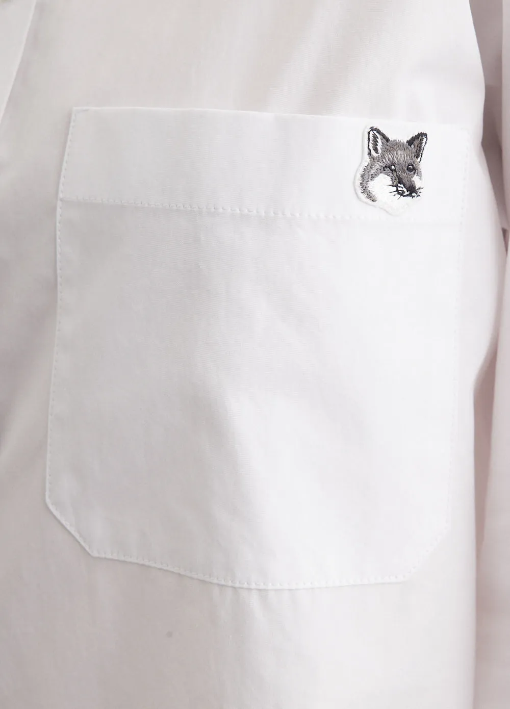 Casual Shirt With Grey Fox Head Patch