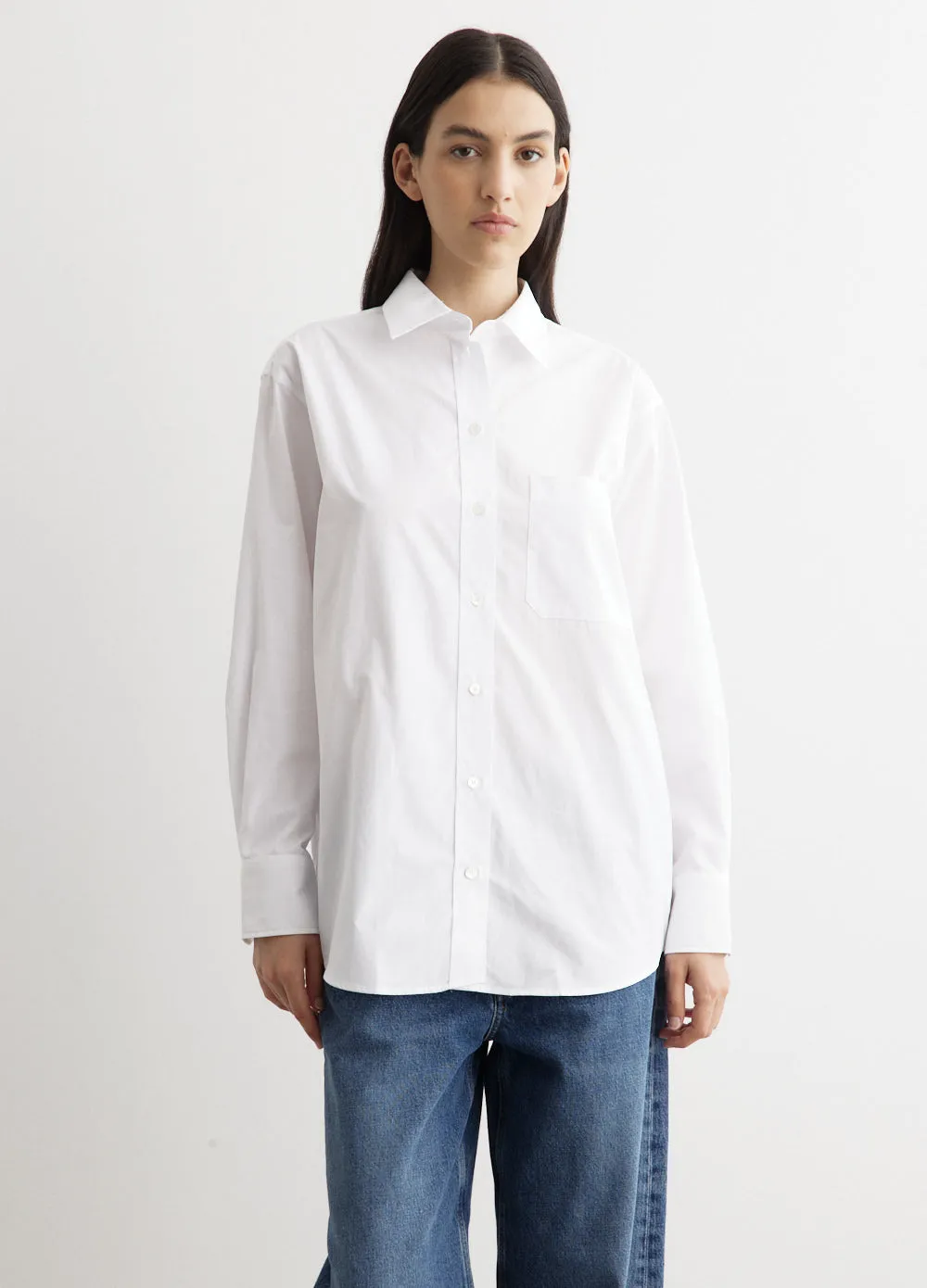 Casual Shirt With Grey Fox Head Patch