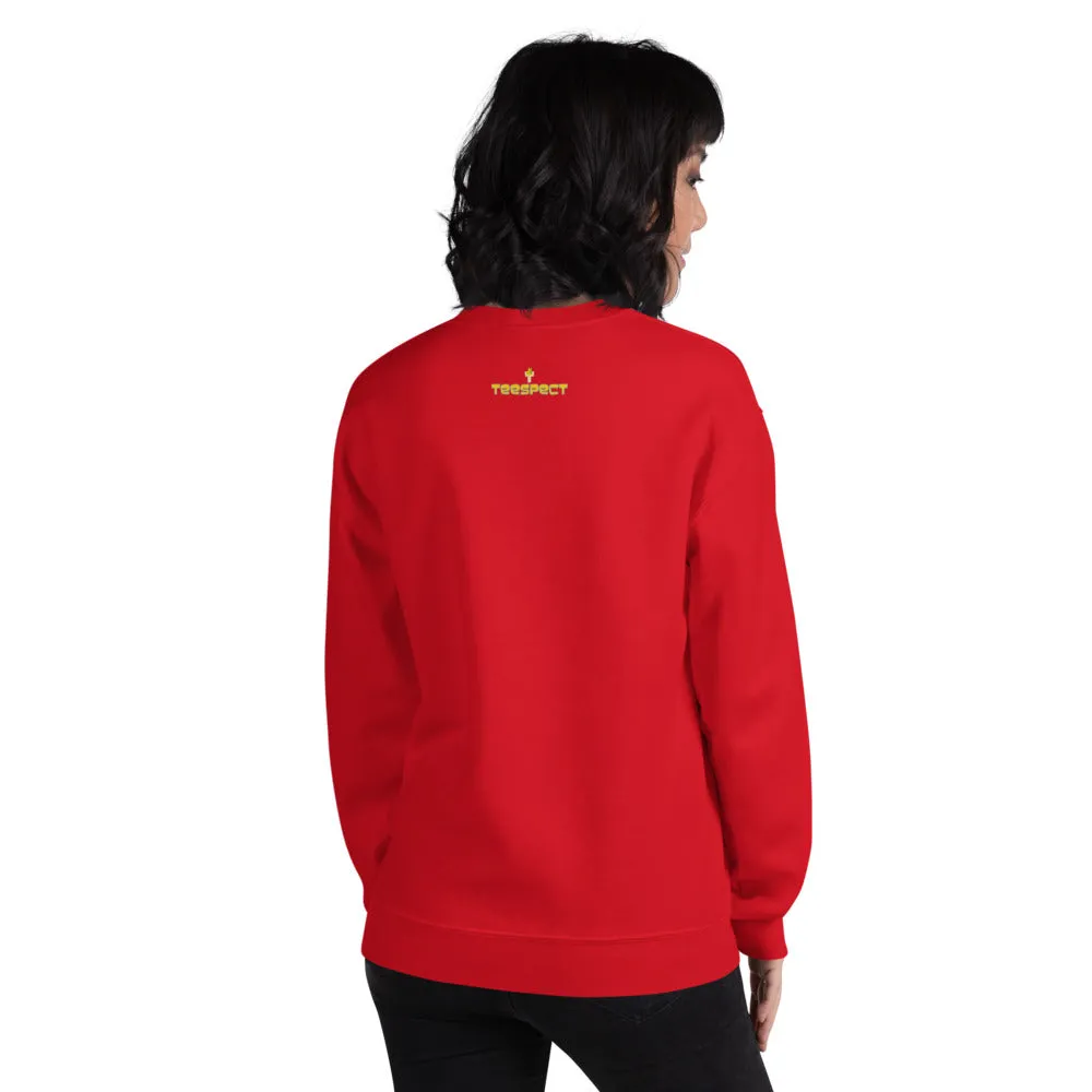 Cat Face Meow Warm, Soft Feel, Pre-Shrunk Classic Fit Crew Neck Sweatshirt