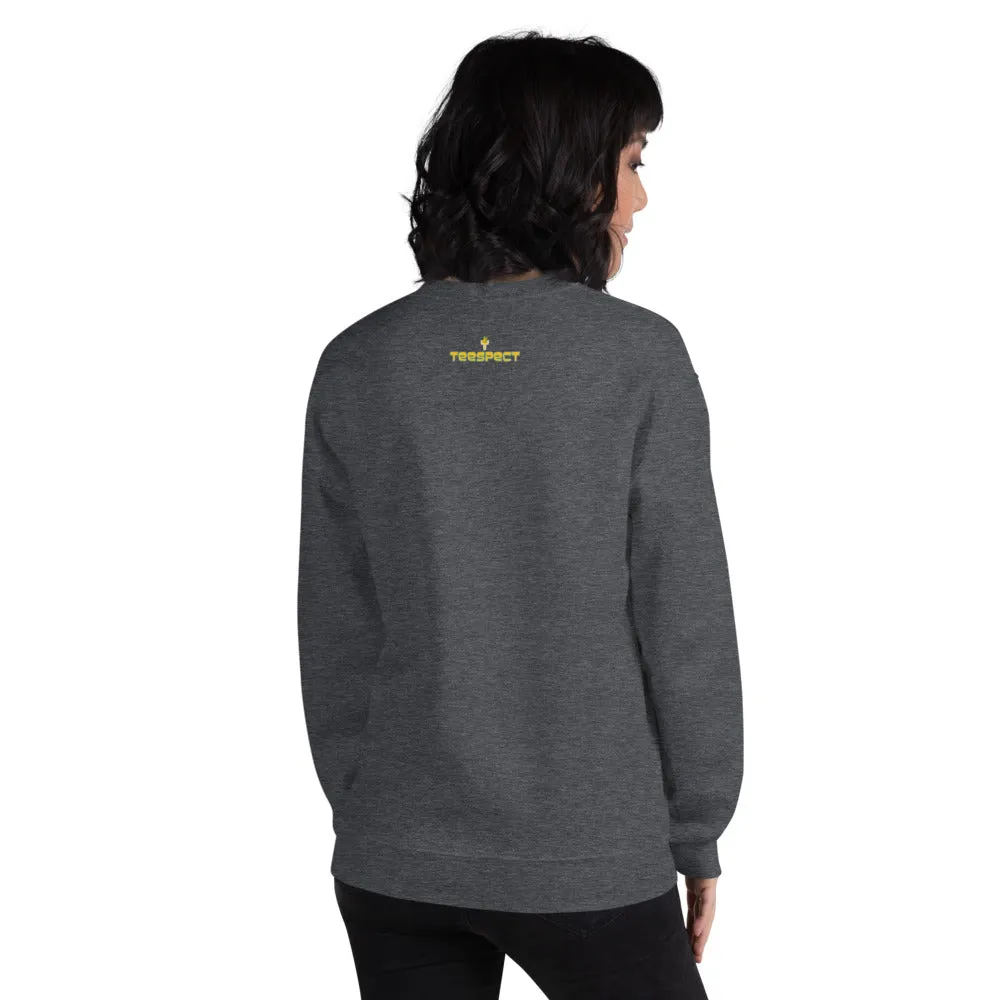 Cat Face Meow Warm, Soft Feel, Pre-Shrunk Classic Fit Crew Neck Sweatshirt