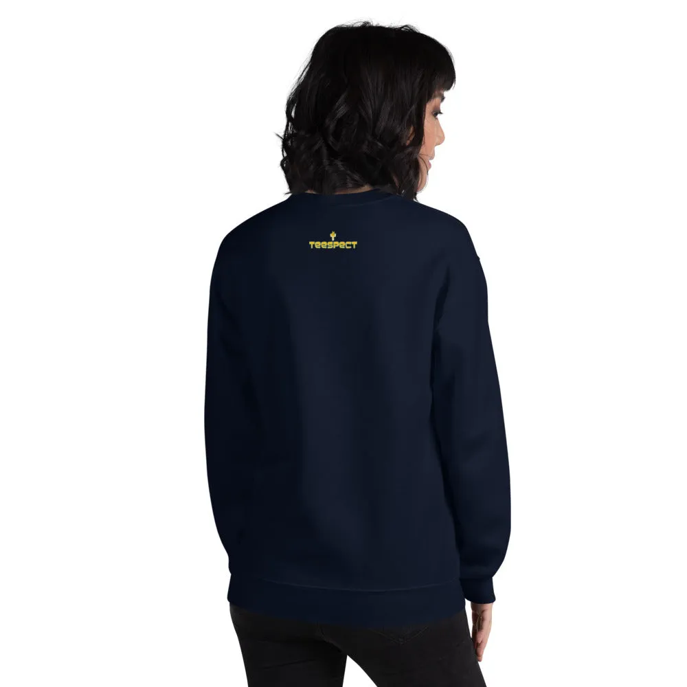 Cat Face Meow Warm, Soft Feel, Pre-Shrunk Classic Fit Crew Neck Sweatshirt