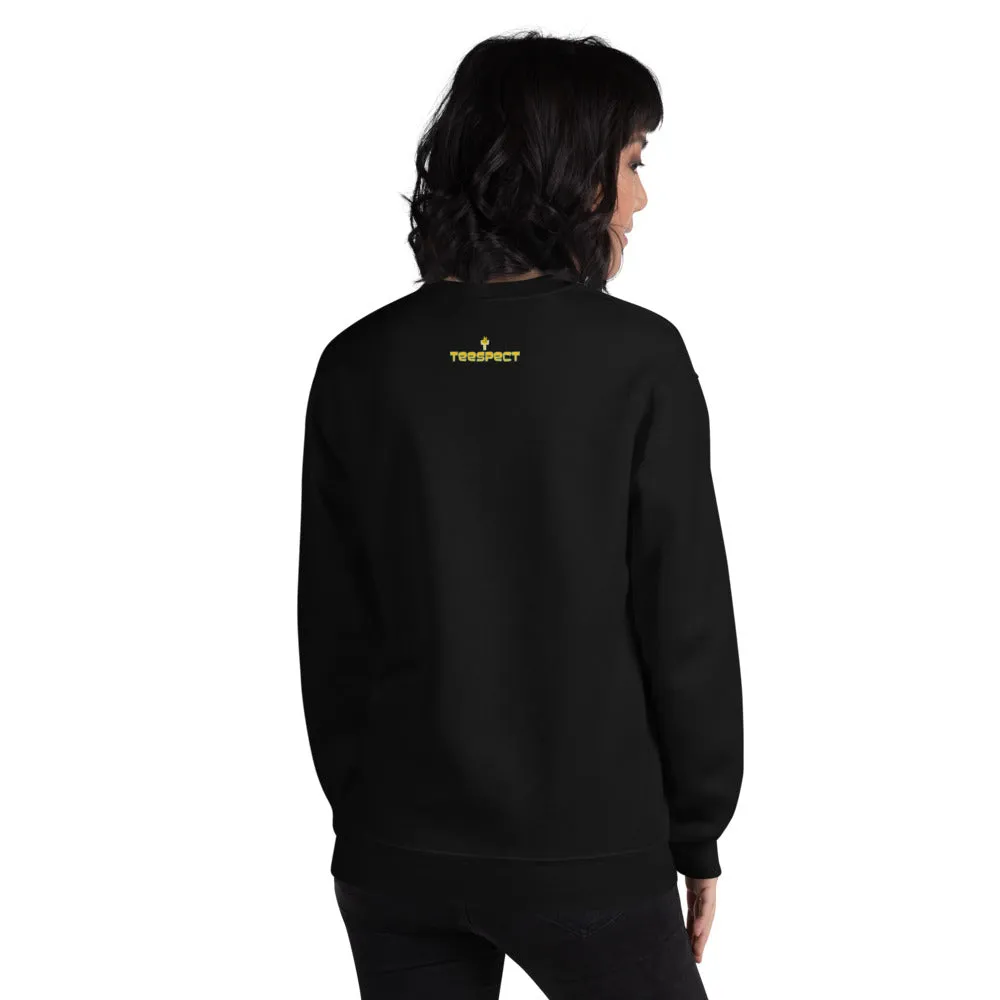Cat Face Meow Warm, Soft Feel, Pre-Shrunk Classic Fit Crew Neck Sweatshirt