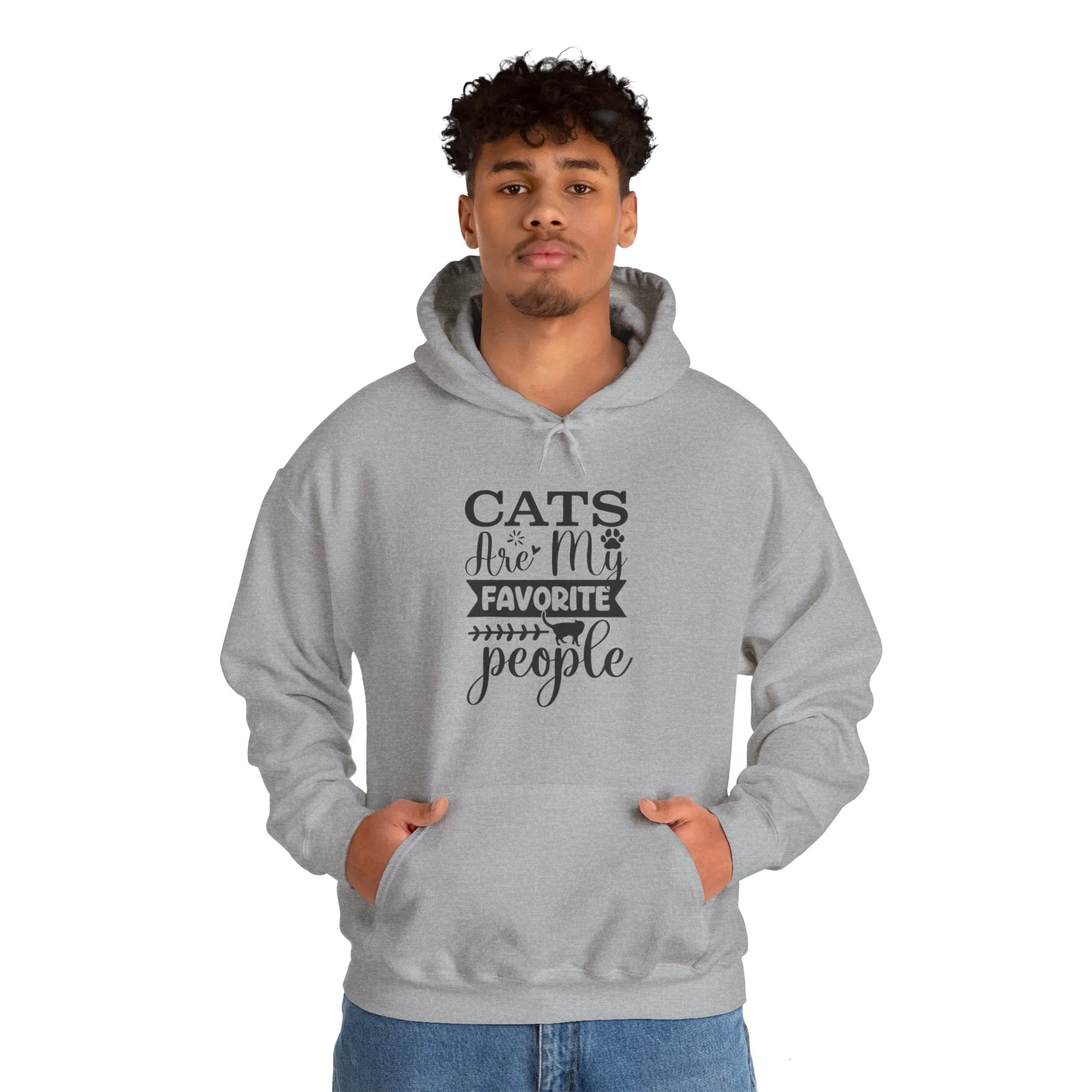 Cats Are My Favorite People Hooded Sweatshirt