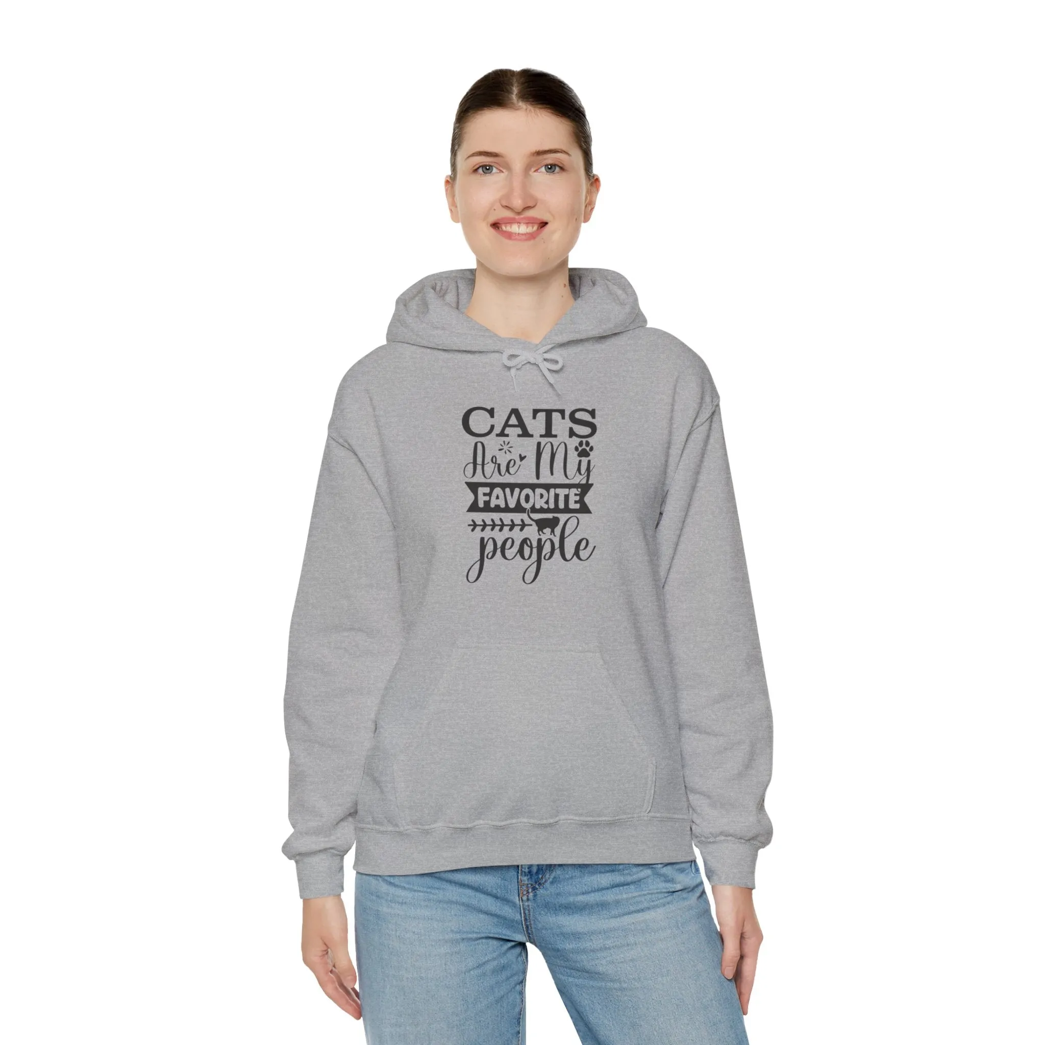 Cats Are My Favorite People Hooded Sweatshirt