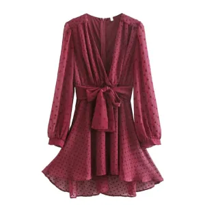 Cherrywood Vintage Chic Polka Dot Mini Dress