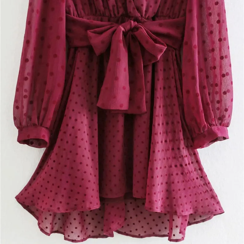 Cherrywood Vintage Chic Polka Dot Mini Dress