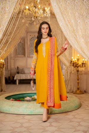 CHIFFON EMBROIDERED FORMAL DRESS BY ALEEZAY 09