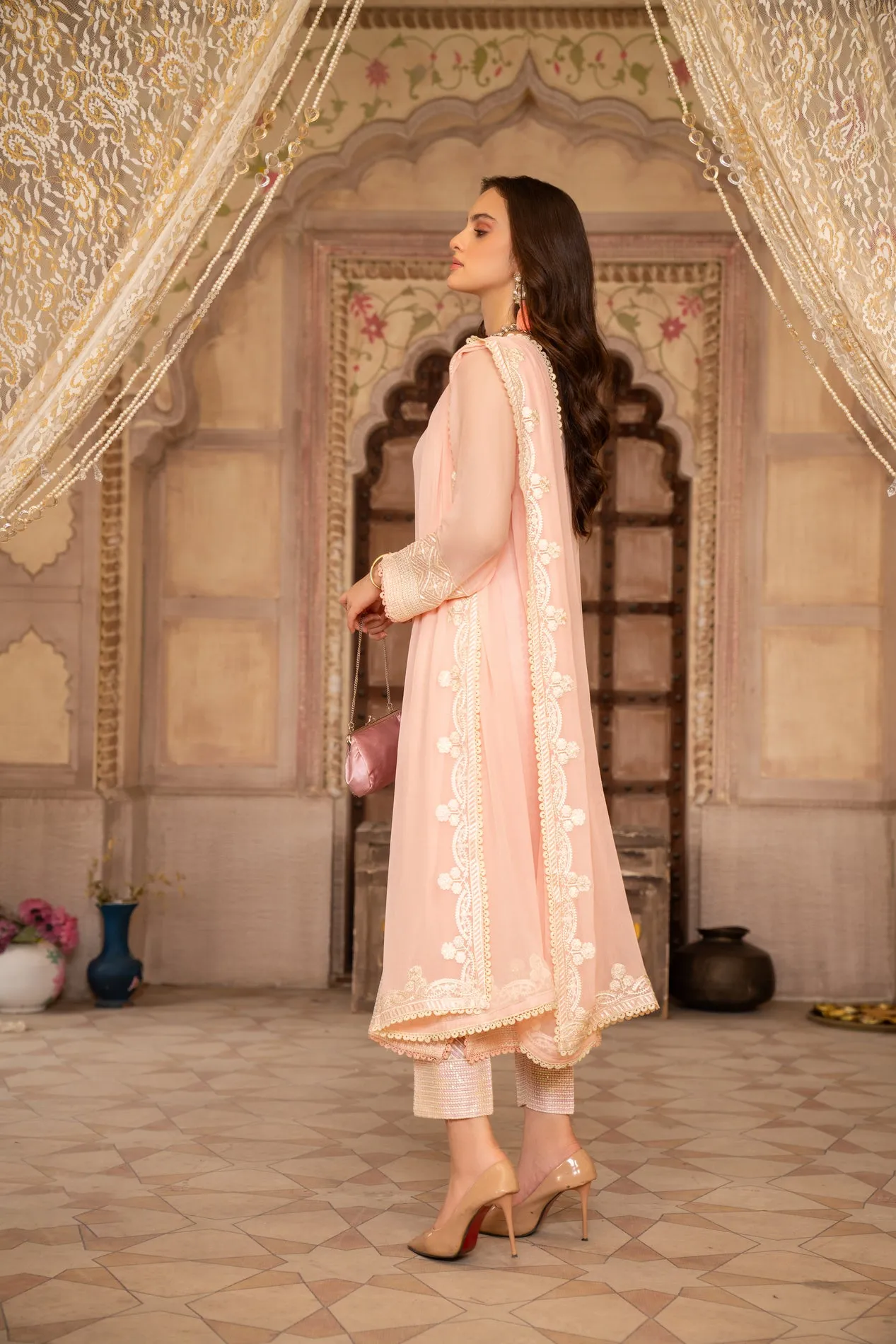 CHIFFON EMBROIDERED FORMAL DRESS BY ALEEZAY 10