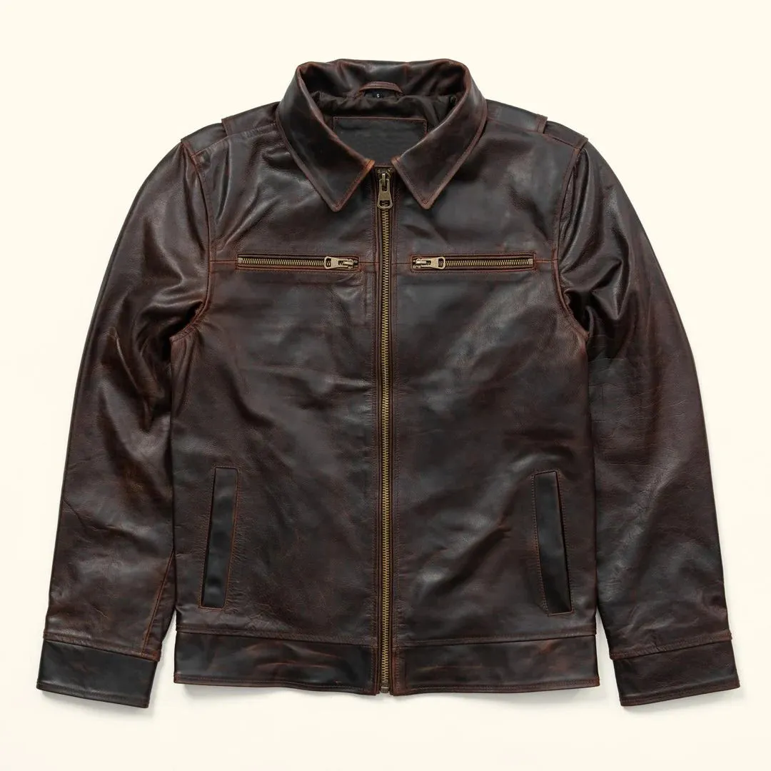 Elegant Vintage Leather Jacket