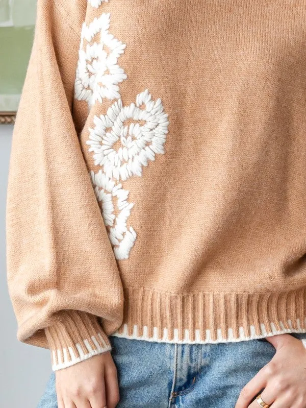 Embroidery Mohair Sweater