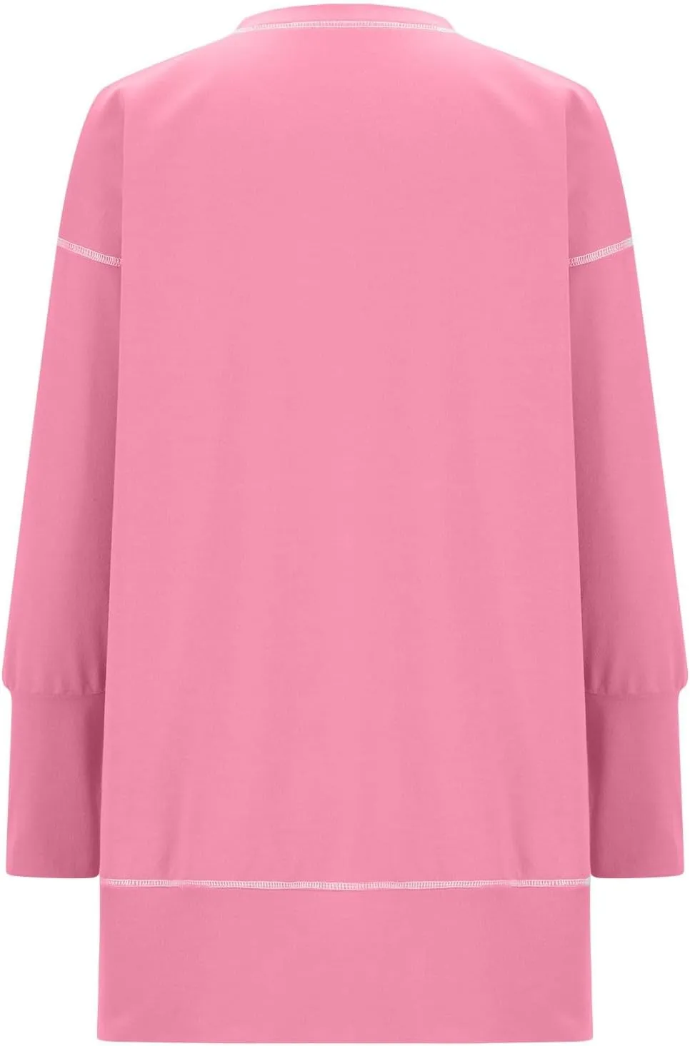 Fall Sweatshirts For Women Trendy 2024 Oversized Long Sleeve Crewneck Pullover Tops Side Slit Slouchy Sweatshirt