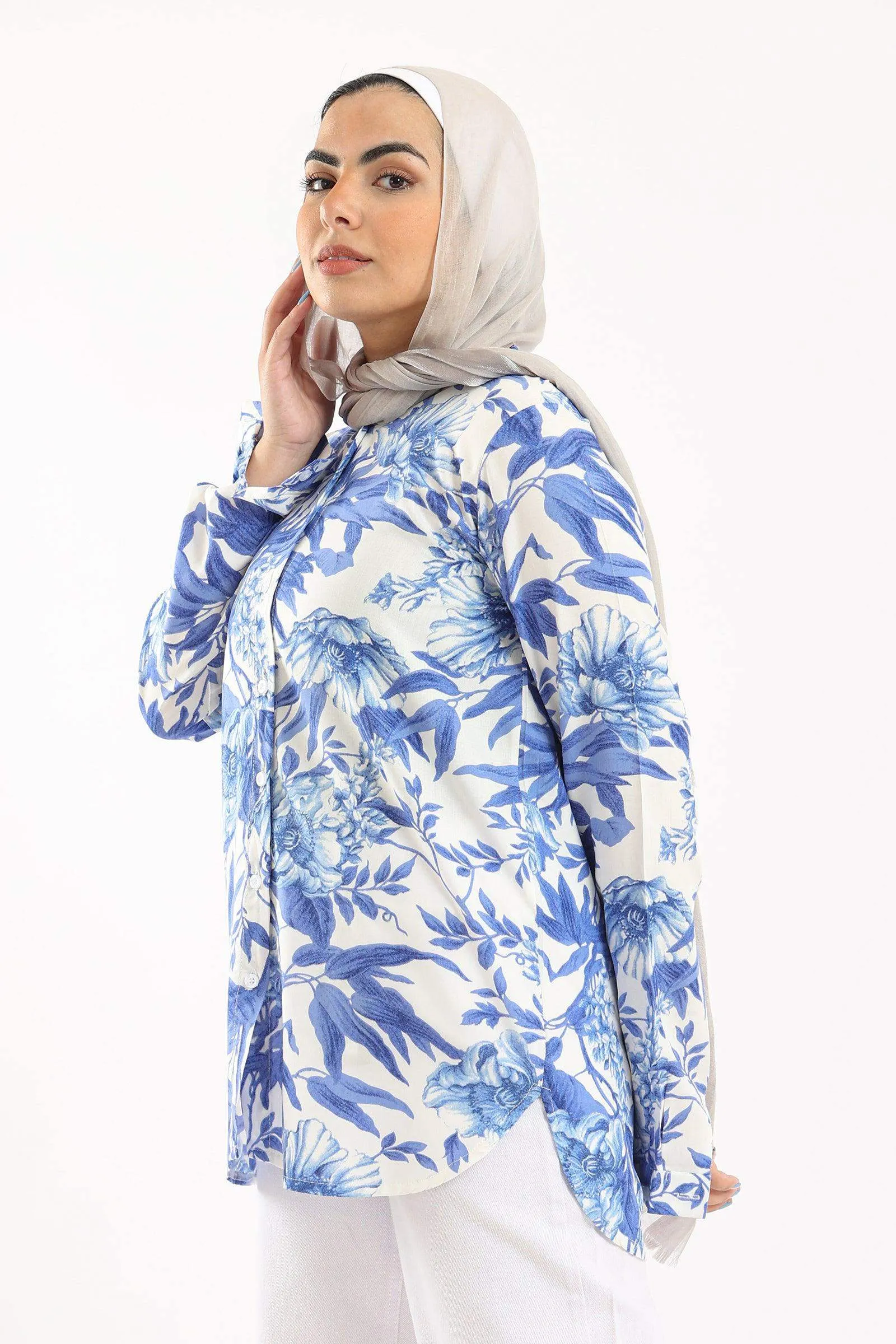 Flowery Printed Shirt