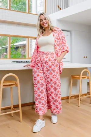 Gina Pant In Chasing Sunlight Red