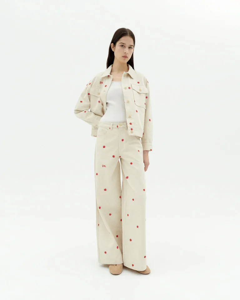 Hand Embroidered Hedda Pants | Thinking Mu
