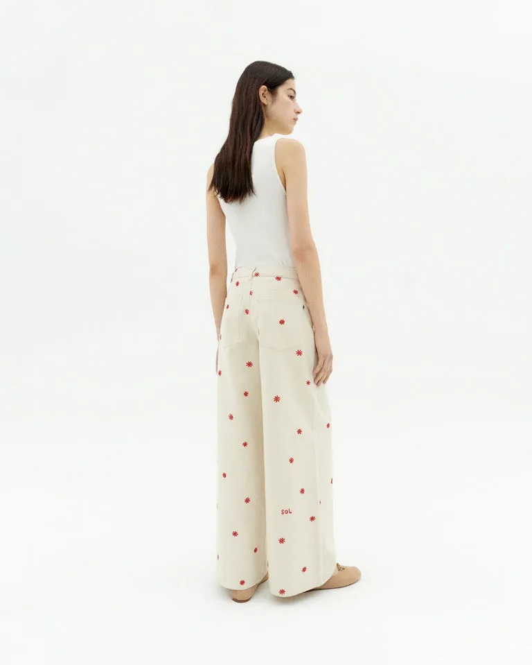 Hand Embroidered Hedda Pants | Thinking Mu