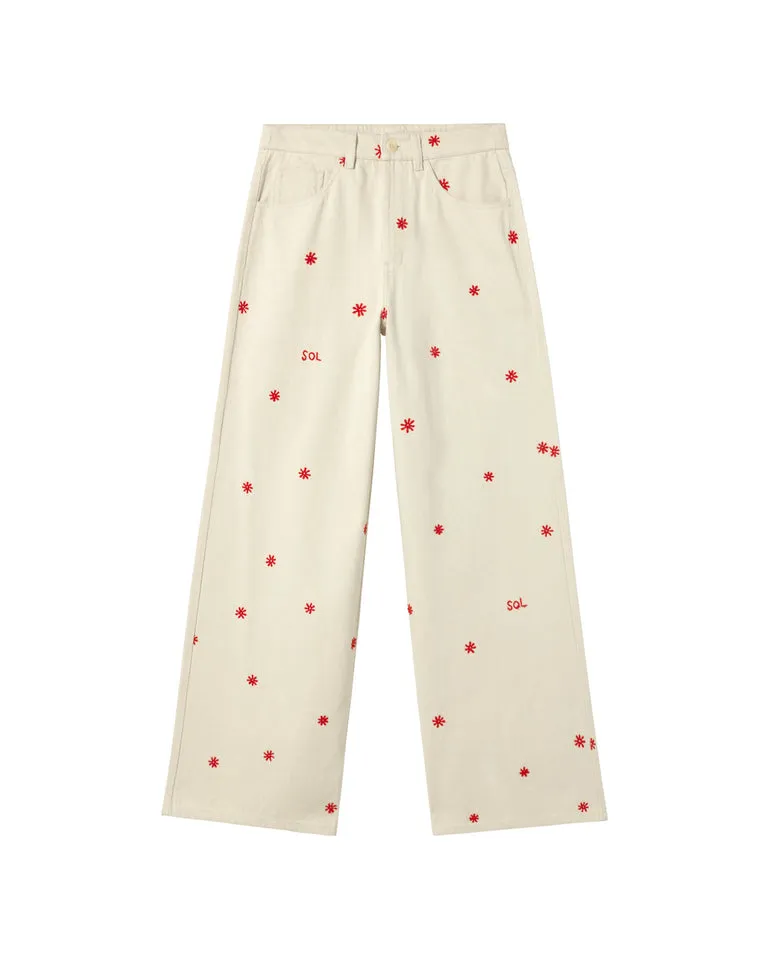 Hand Embroidered Hedda Pants | Thinking Mu
