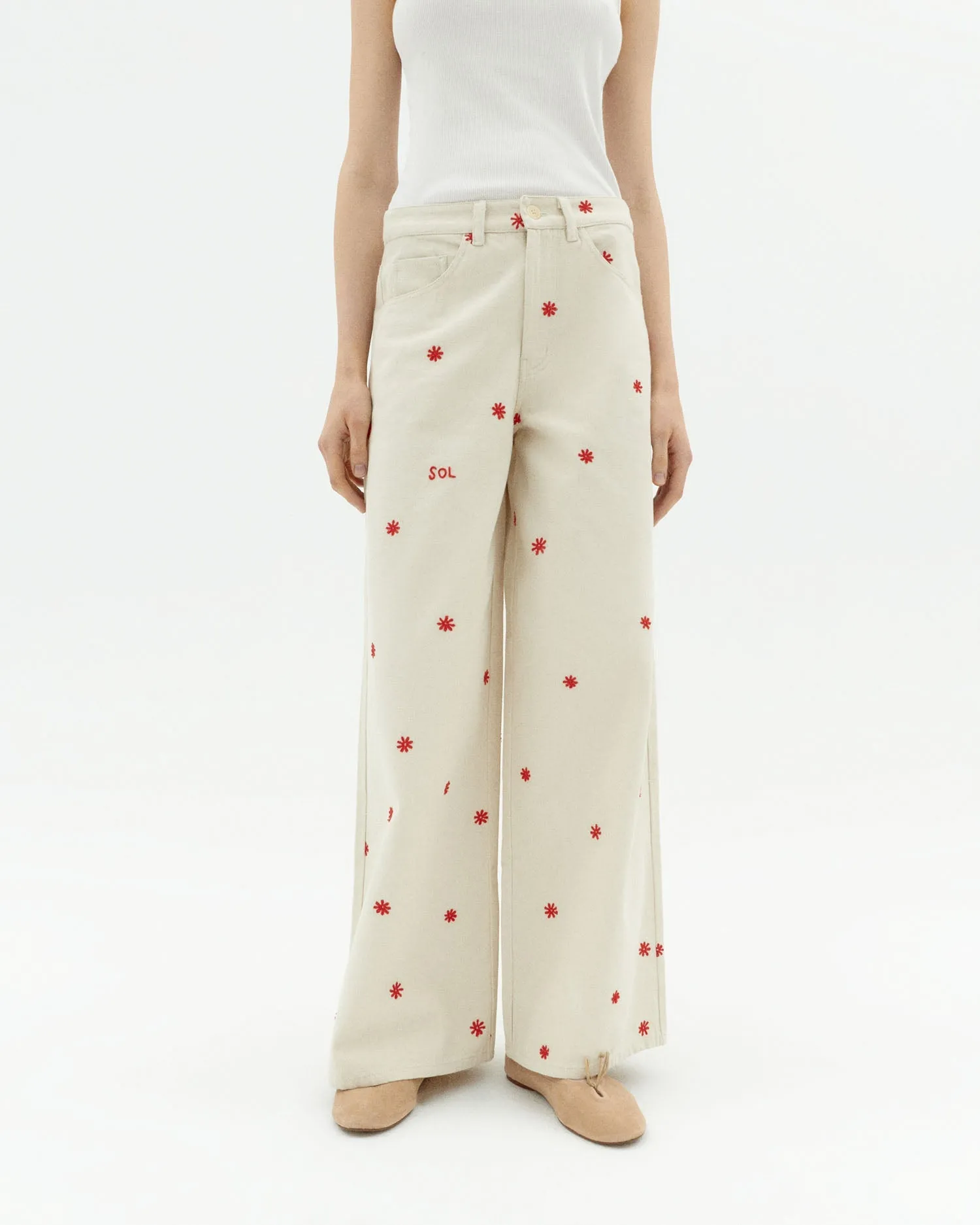 Hand Embroidered Hedda Pants | Thinking Mu