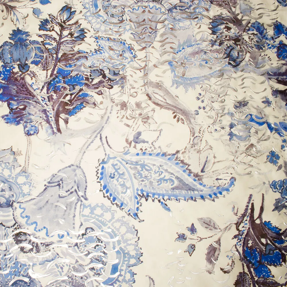 Hand Painted Watercolour Silk Mikado