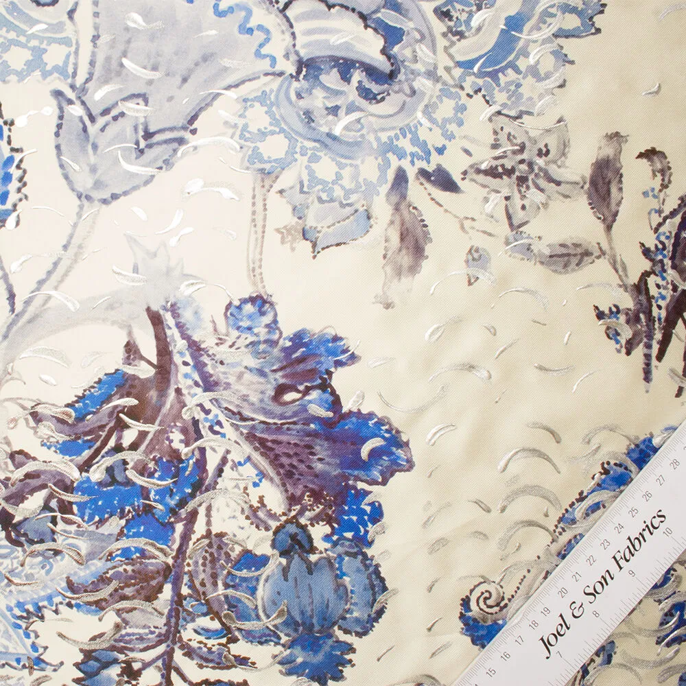 Hand Painted Watercolour Silk Mikado