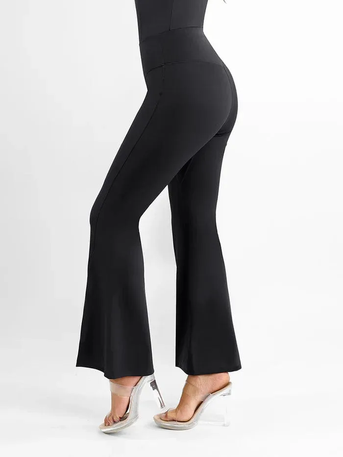 High Waist Flare with Tummy Control and Split Hem Shapewear Pants