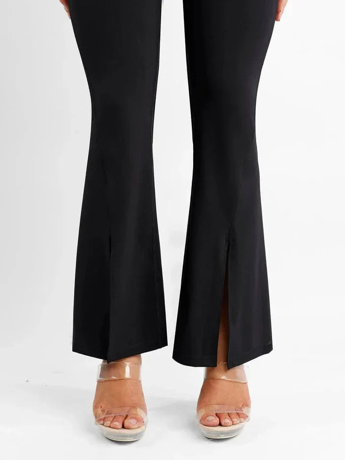 High Waist Flare with Tummy Control and Split Hem Shapewear Pants