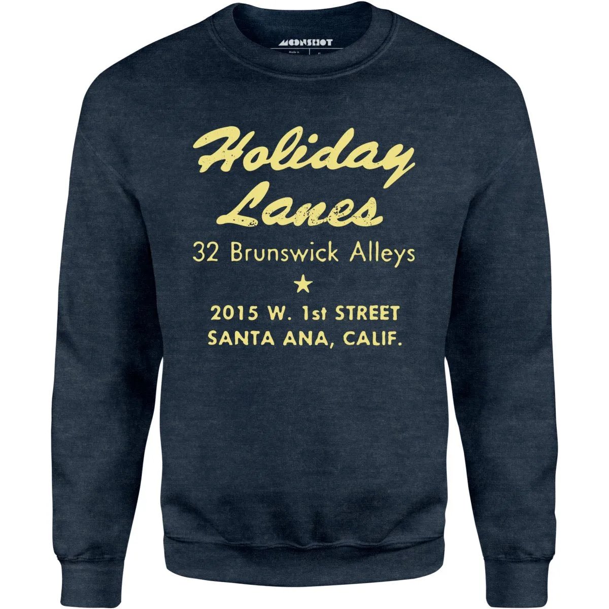 Holiday Lanes - Santa Ana, CA - Vintage Bowling Alley - Unisex Sweatshirt