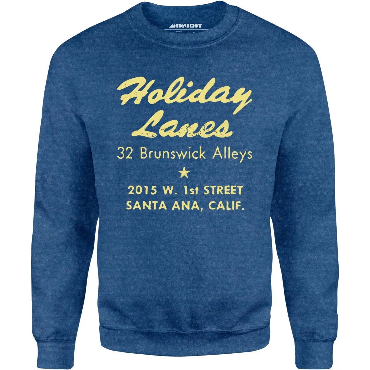 Holiday Lanes - Santa Ana, CA - Vintage Bowling Alley - Unisex Sweatshirt