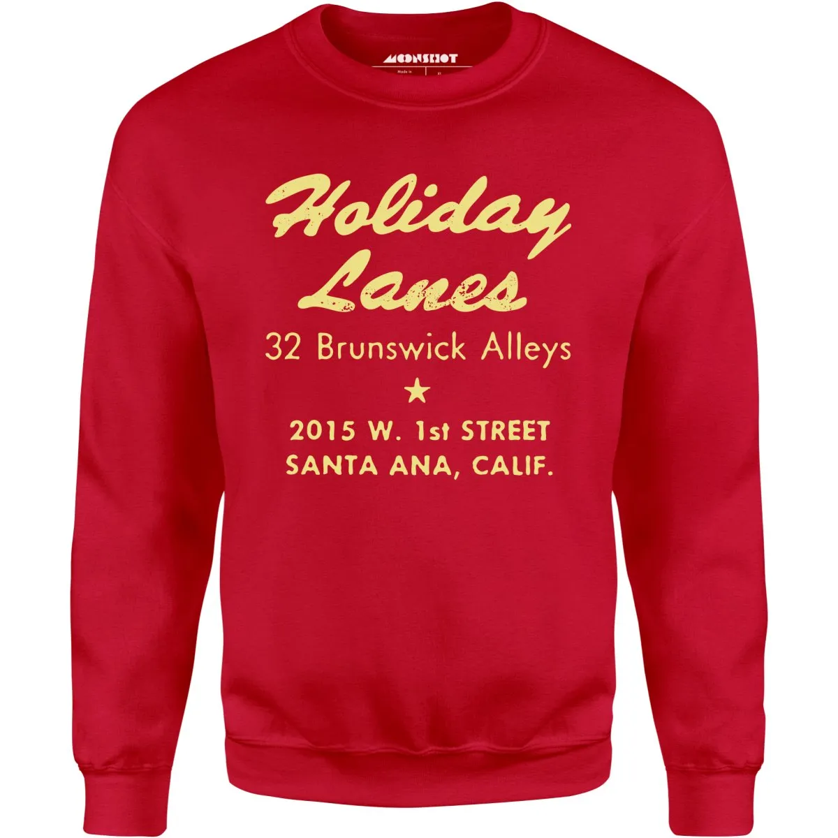 Holiday Lanes - Santa Ana, CA - Vintage Bowling Alley - Unisex Sweatshirt
