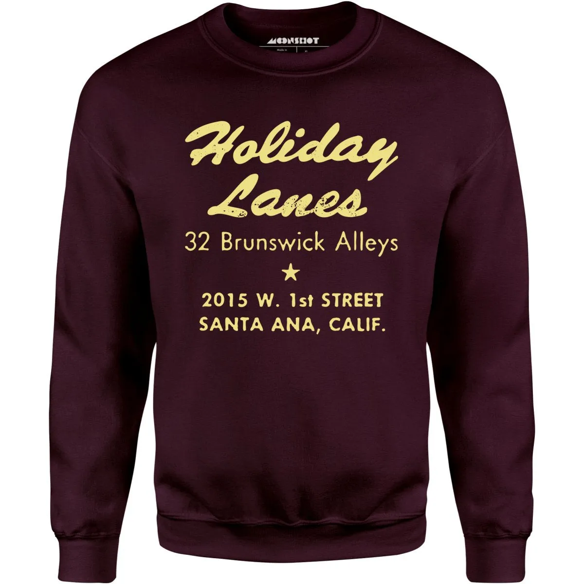 Holiday Lanes - Santa Ana, CA - Vintage Bowling Alley - Unisex Sweatshirt