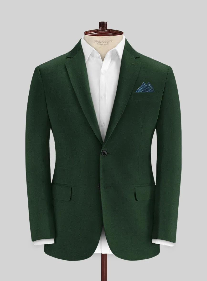 Italian Emerald Green Cotton Stretch Suit