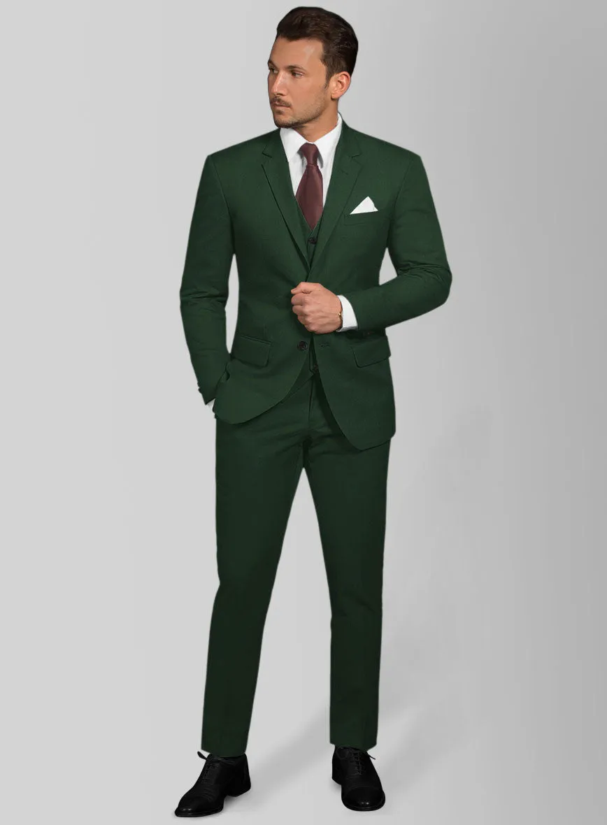 Italian Emerald Green Cotton Stretch Suit