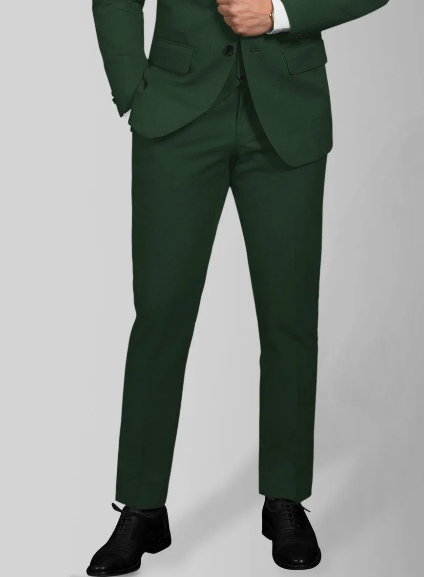 Italian Emerald Green Cotton Stretch Suit